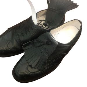 Truly one of a kind custom Dack’s Leather golf shoes with removable tassels